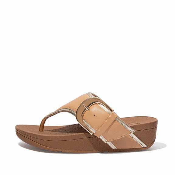 Fitflop Olive Leather Toe Post Sandals Orange/Gold Womens - South Africa (REOD47193)